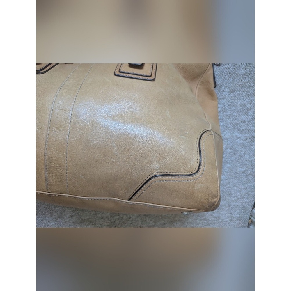 Coach Hamilton Tote Women Large Camel Tan Leather Buckle Satchel Handbag F13811 - Picture 14 of 16
